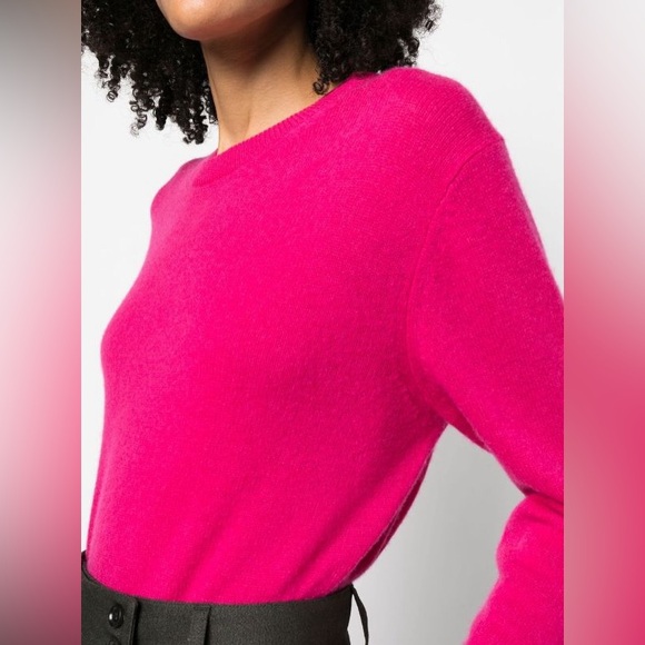 360 cashmere hot pink cashmere crewneck Sweater - Picture 1 of 6